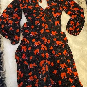 Dress with side slit